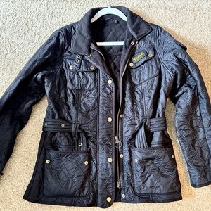 Barbour Quilted Black Utility Jacket